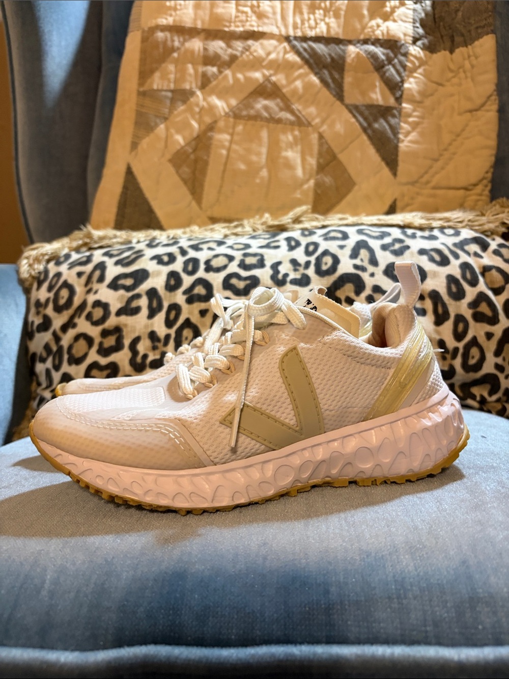 Veja  Women's Athletic Sneaker in white and beige